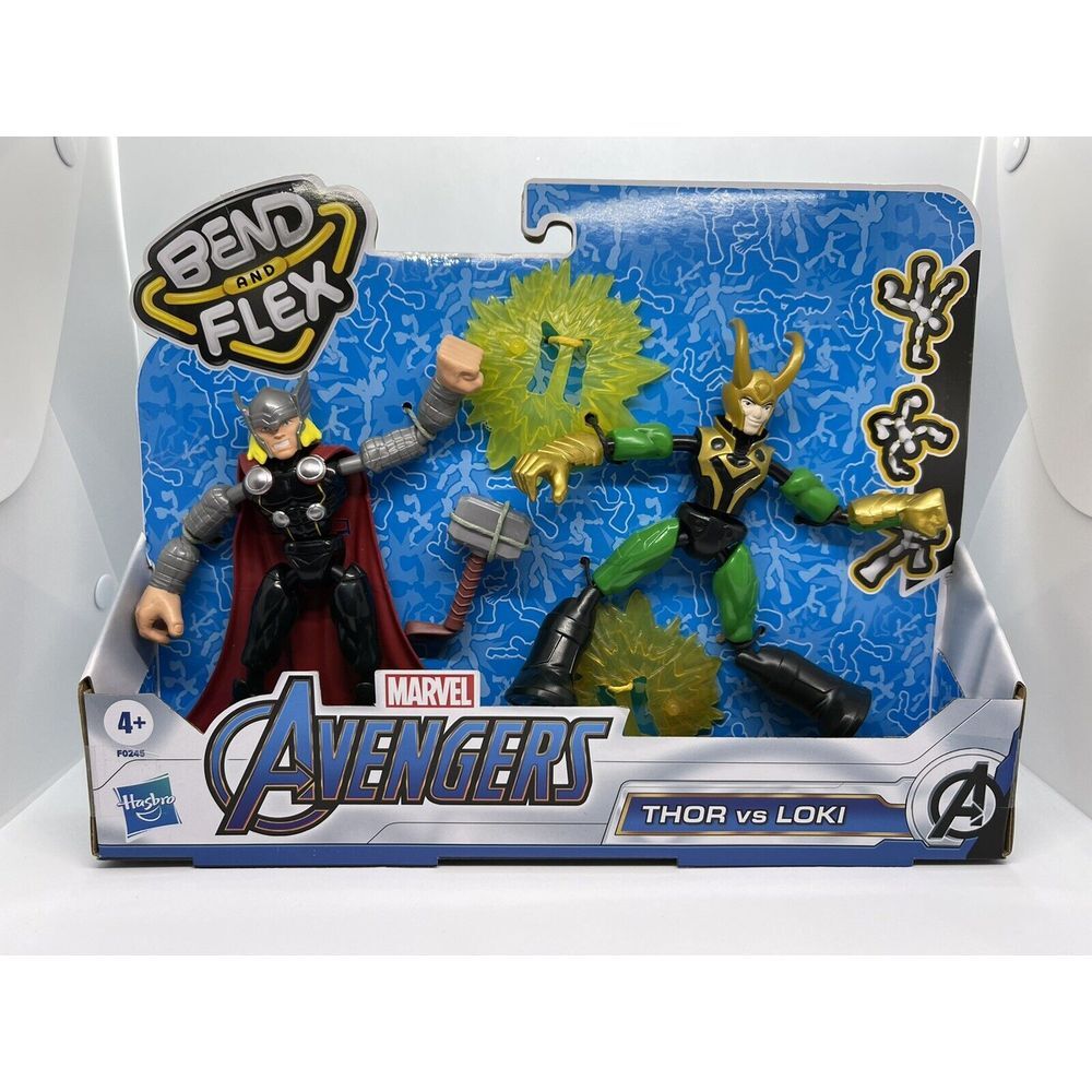 Avengers Marvel THOR vs LOKI‎ Bend and Flex  Action Figure Toys, 6-Inch Flexible